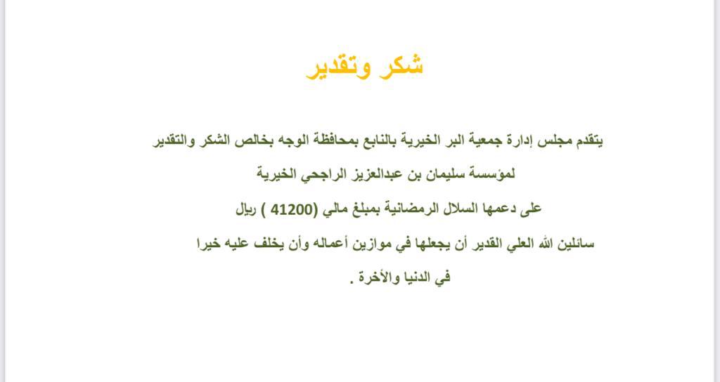 جمعية البر الخيرية بالنابع